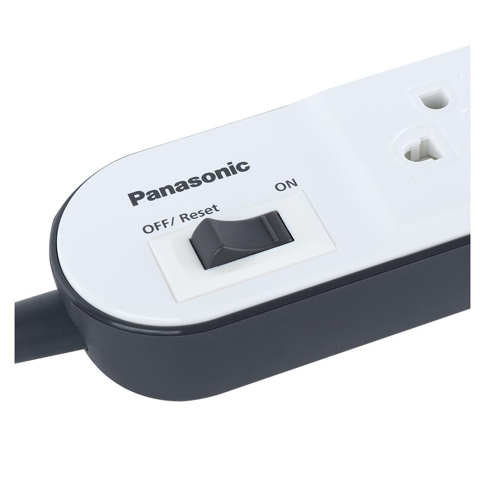 รางปลั๊กไฟ 3 ช่อง 1 สวิตซ์ PANASONIC WCHG24332W 3 ม. สีขาว