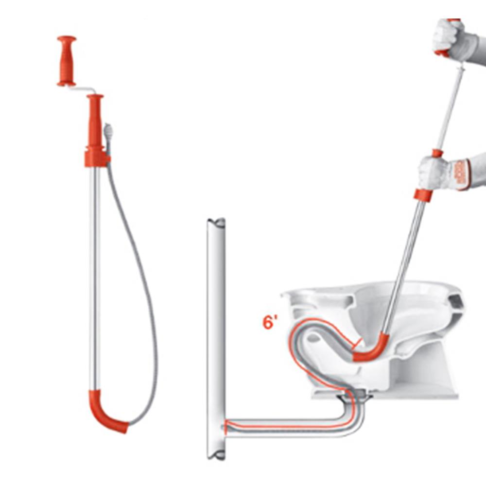 สายล้างท่อหัวแปรงทองเหลือง FLUSSO 1.5เมตร