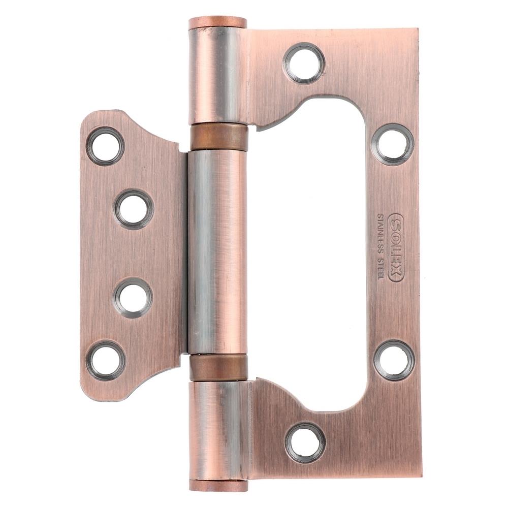 บานพับ 4X2.75 นิ้ว X 2.5 มม. SOLEX 4275 ไม่เซาะร่อง สีทองแดงรมดำ (แพ็ก 3 ชิ้น)