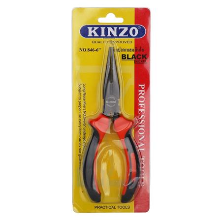 คีมปากแหลมชุบนิกเกิลดำ KINZO 6 นิ้ว_1