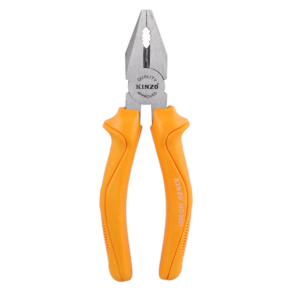 คีมปากจระเข้ชุบนิกเกิลดำ KINZO 7 นิ้ว