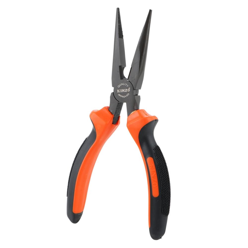 คีมปากแหลมชุบนิกเกิลดำ KINZO 8 นิ้ว