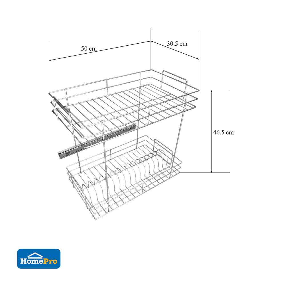 ชุดตะแกรงคว่ำจาน/แก้ว 2 ชั้น PARNO SS304