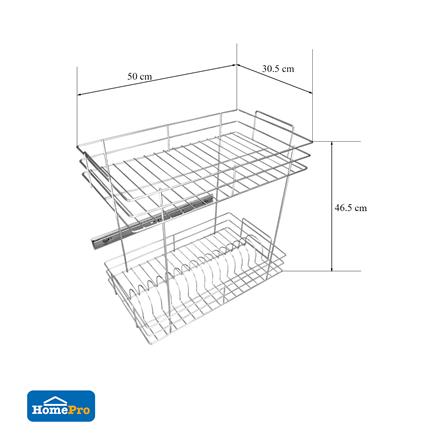 ชุดตะแกรงคว่ำจาน/แก้ว 2 ชั้น PARNO SS304_2