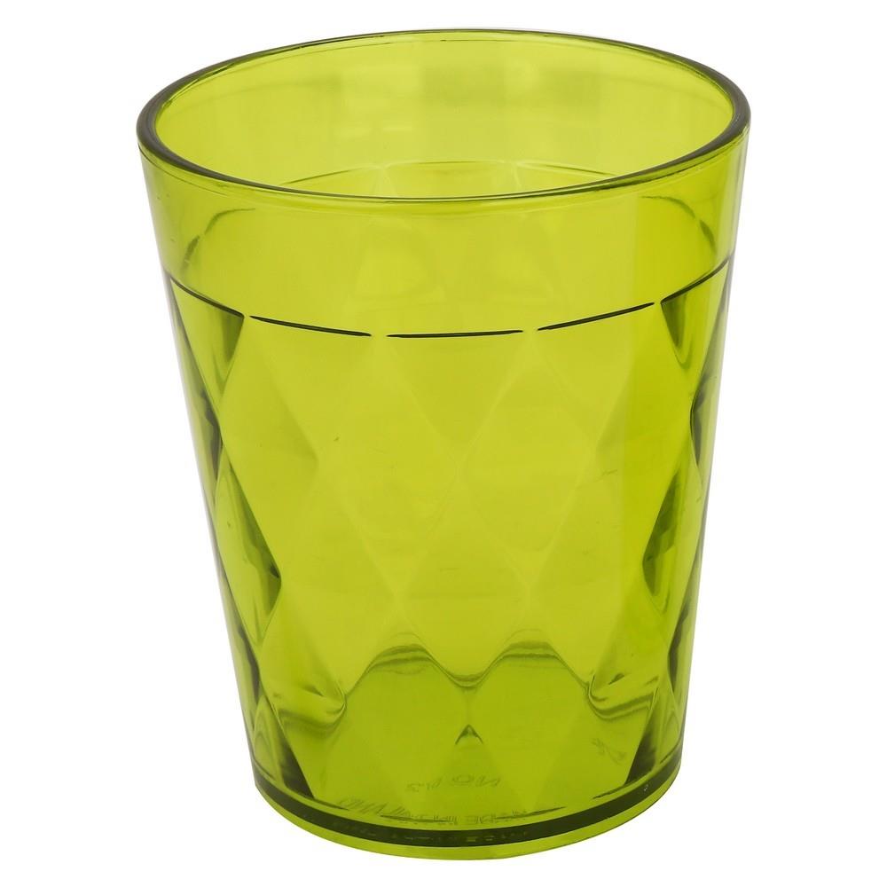 แก้วน้ำ PS  280ml SN DIAMOND แพ็ค 2 ใบ เขียว