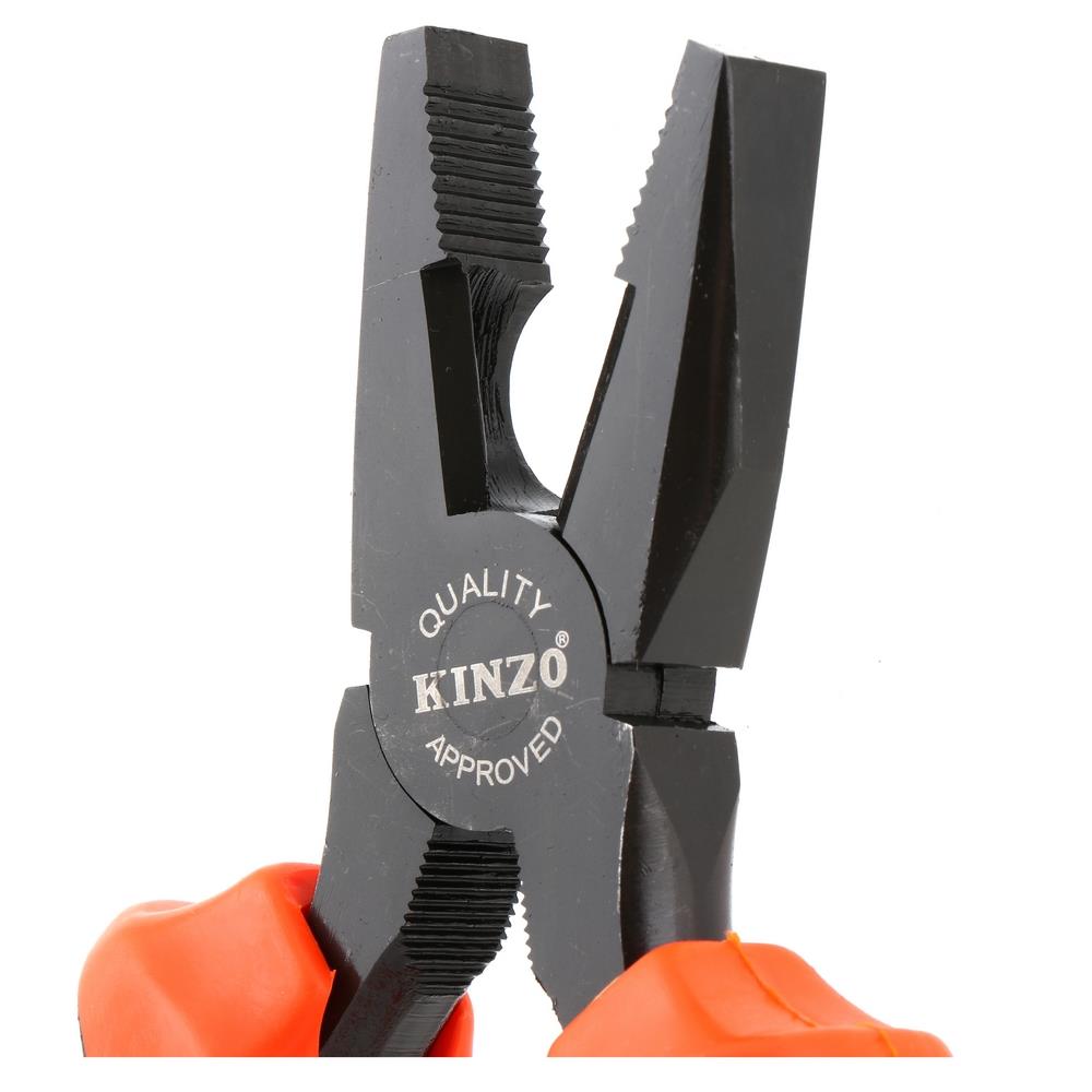 คีมปากจระเข้ชุบนิกเกิลดำ KINZO 8 นิ้ว