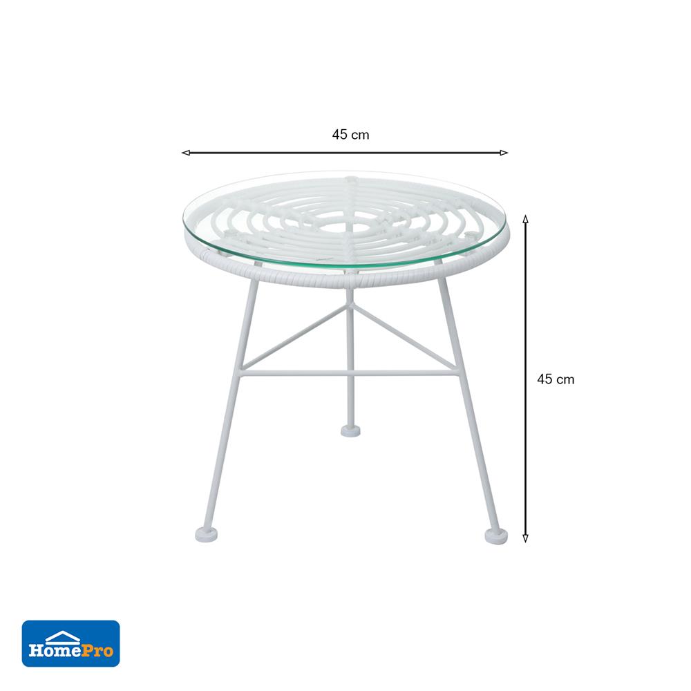 โต๊ะสนามหวายเทียม SPRING TRENDY สีขาว