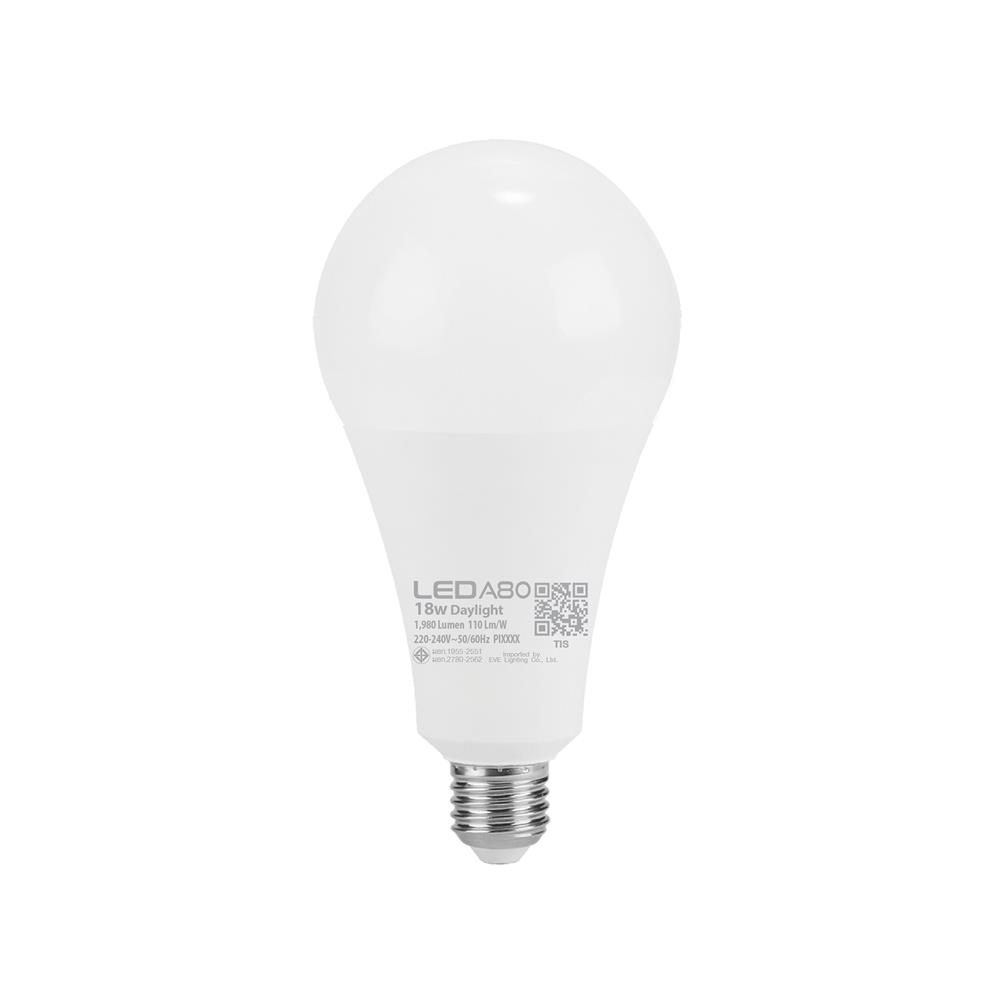 หลอด LED EVE A80 DAY LIGHT 18 วัตต์ E27