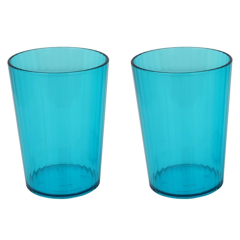 แก้วน้ำ PS  280ml SN BLUR แพ็ค 2 ใบ ฟ้า