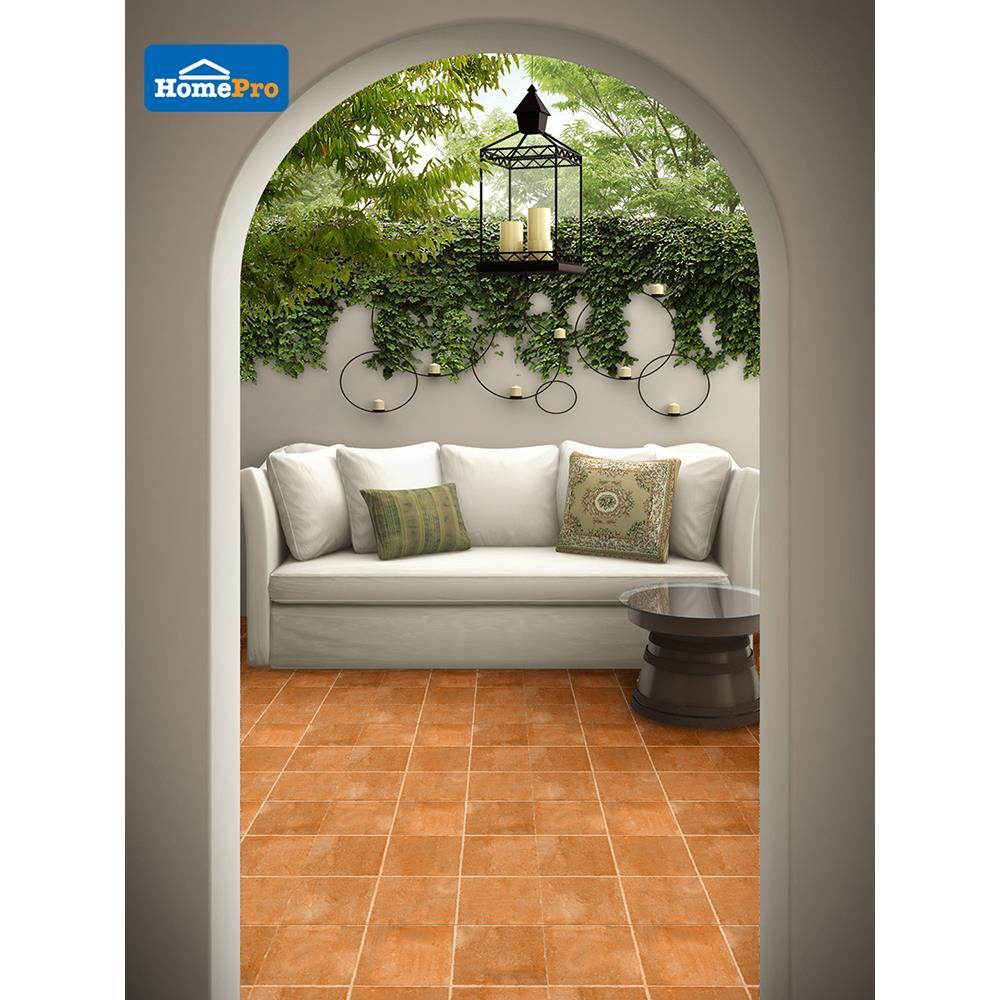 กระเบื้องพื้นพอร์ซเลน  16x16 นิ้ว COTTO ปิซ่า เทอราคอตต้า ExC PM