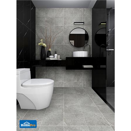 กระเบื้องพื้นพอร์ซเลน  16x16 นิ้ว COTTO คัตติ้ง สโตน เทา PM_2