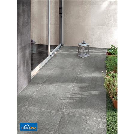 กระเบื้องพื้นพอร์ซเลน  16x16 นิ้ว COTTO คัตติ้ง สโตน เทา PM_3