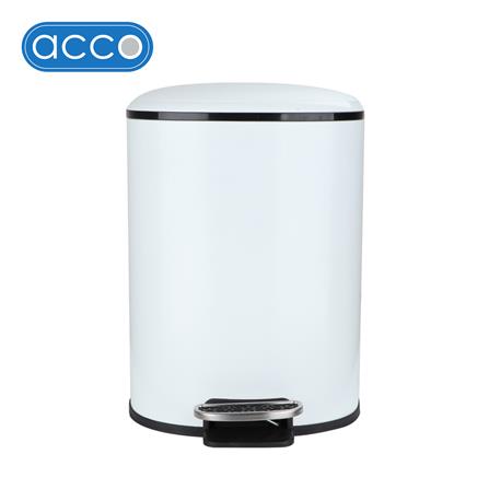 ถังขยะเหยียบกลม ACCO MILD SOFT CLOSE ขนาด 12L สีขาว_1