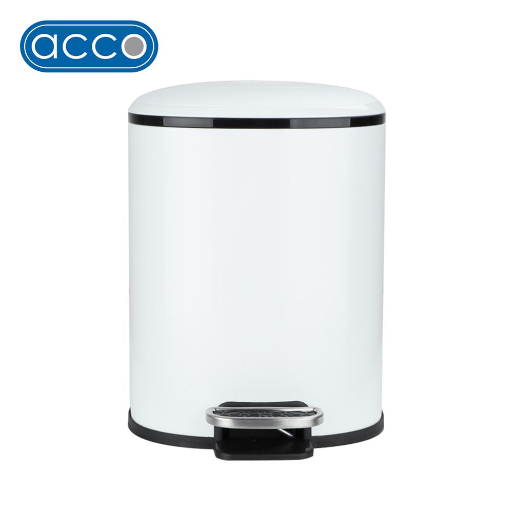 ถังขยะเหยียบกลม ACCO MILD SOFT CLOSE ขนาด 5L สีขาว_1