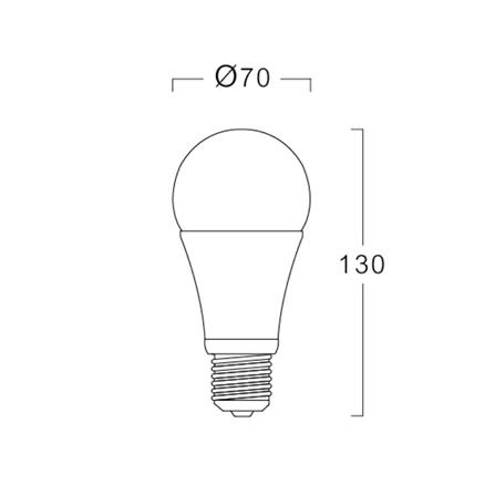 หลอด LED L&E Bulb 13 วัตต์ WARMWHITE E27_3