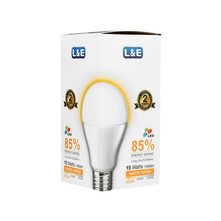 หลอด LED L&E Bulb 15 วัตต์ WARMWHITE E27_2