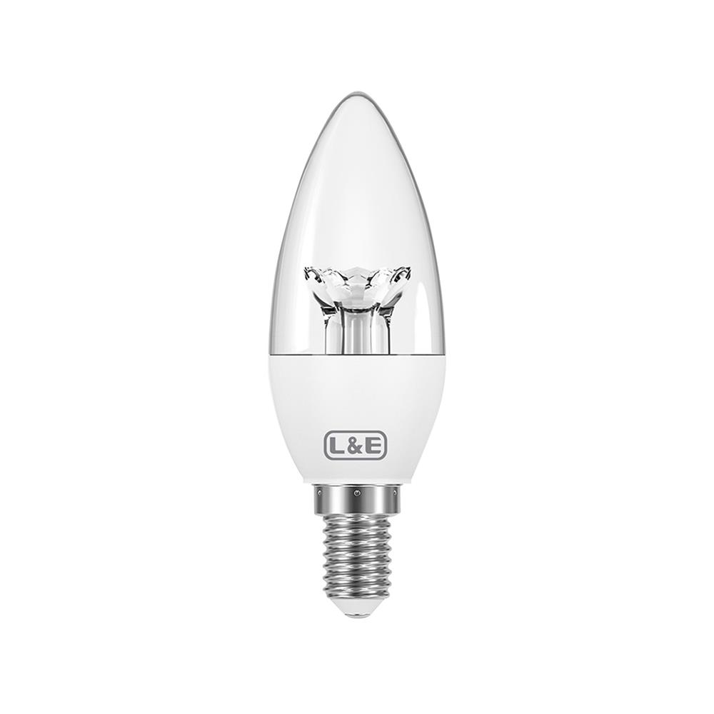 หลอด LED L&E CANDLE DIMMABLE E14 6 วัตต์ WARMWHITE