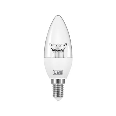 หลอด LED L&E CANDLE DIMMABLE E14 6 วัตต์ WARMWHITE