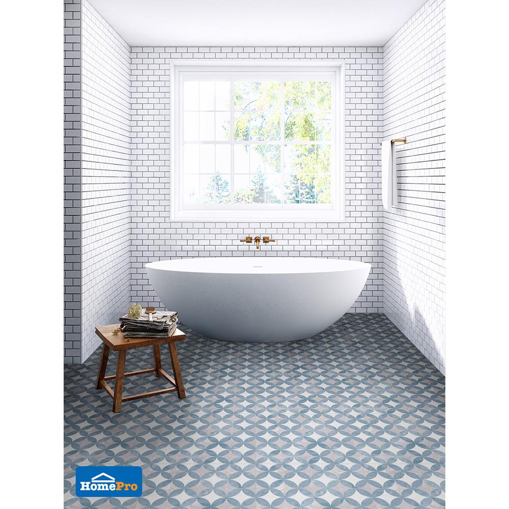 กระเบื้องพื้น 16x16 นิ้ว บริททิช ฟ้า EXC PM 0.96M2