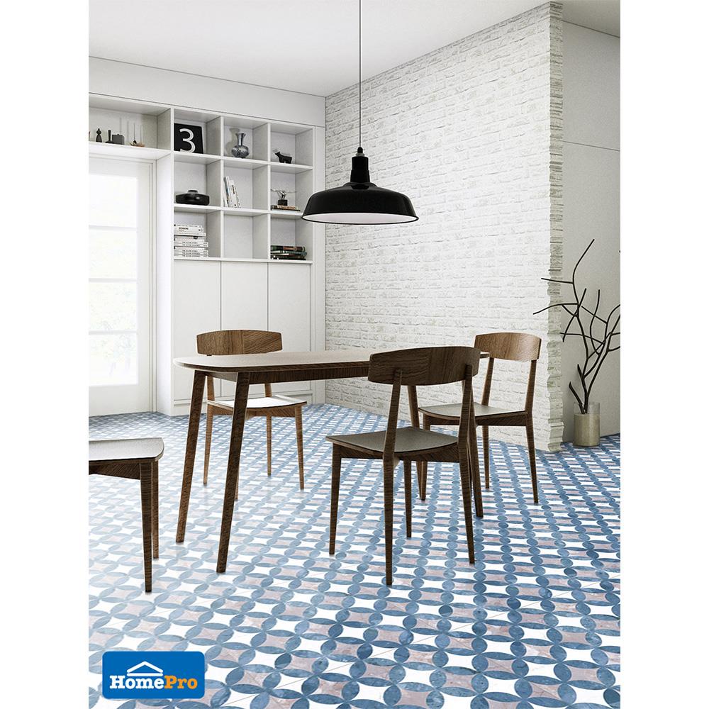 กระเบื้องพื้น 16x16 นิ้ว บริททิช ฟ้า EXC PM 0.96M2