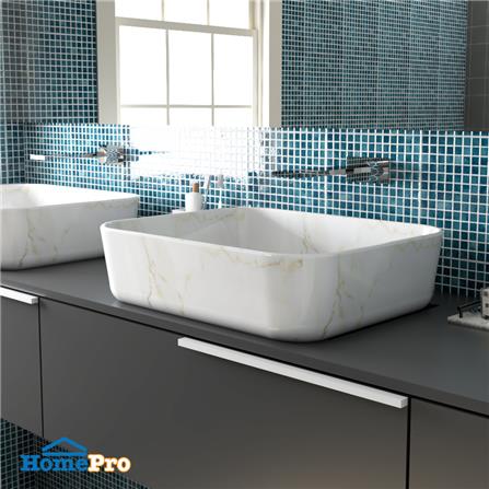 อ่างล้างหน้าวางบน MOYA 208 ลายหินอ่อน_4