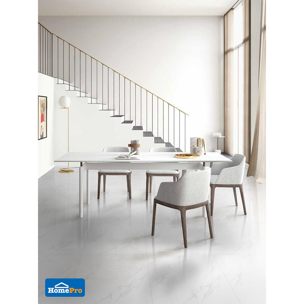 กระเบื้องพื้นพอร์ซเลน 60x60 ซม. อาลาเบสคาโต้ ไวท์ 1.44M2