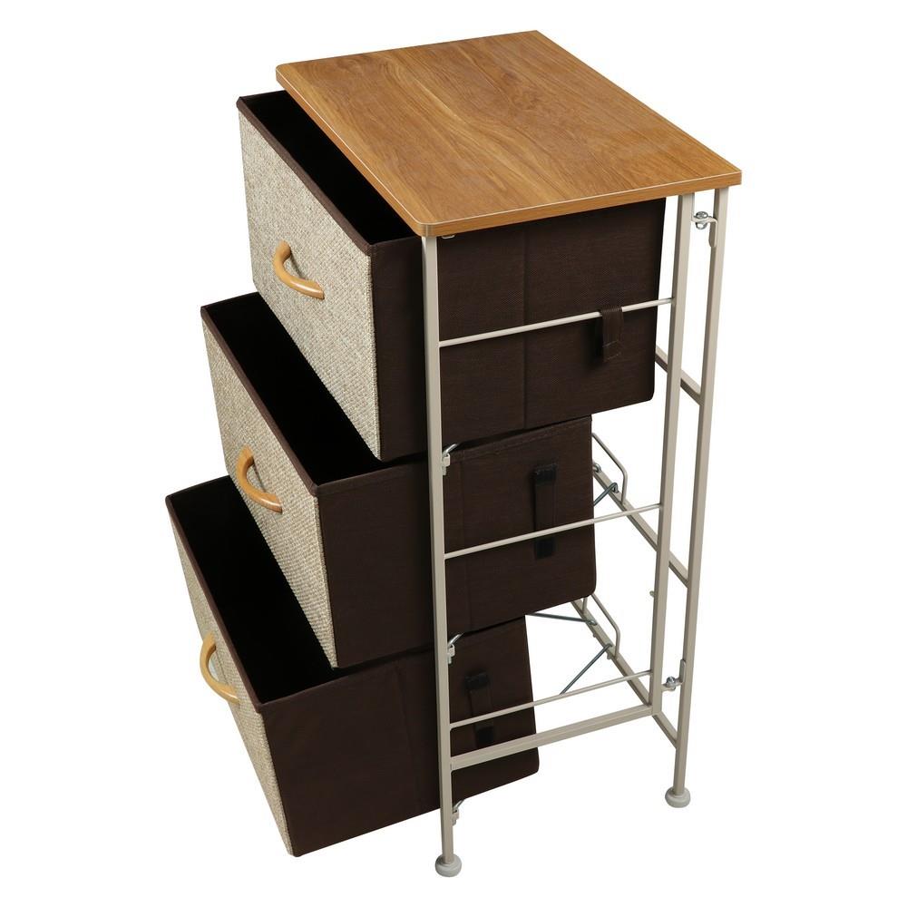 ชั้นลิ้นชักผ้า 3 ชั้น STACKO THYME 45x30x76 ซม. สีเบจ