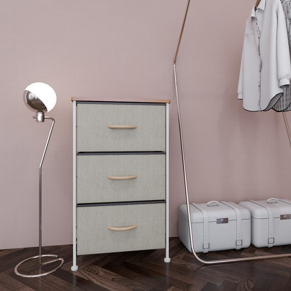 ชั้นลิ้นชักผ้า 3 ชั้น STACKO THYME 45x30x76 ซม. สีเบจ