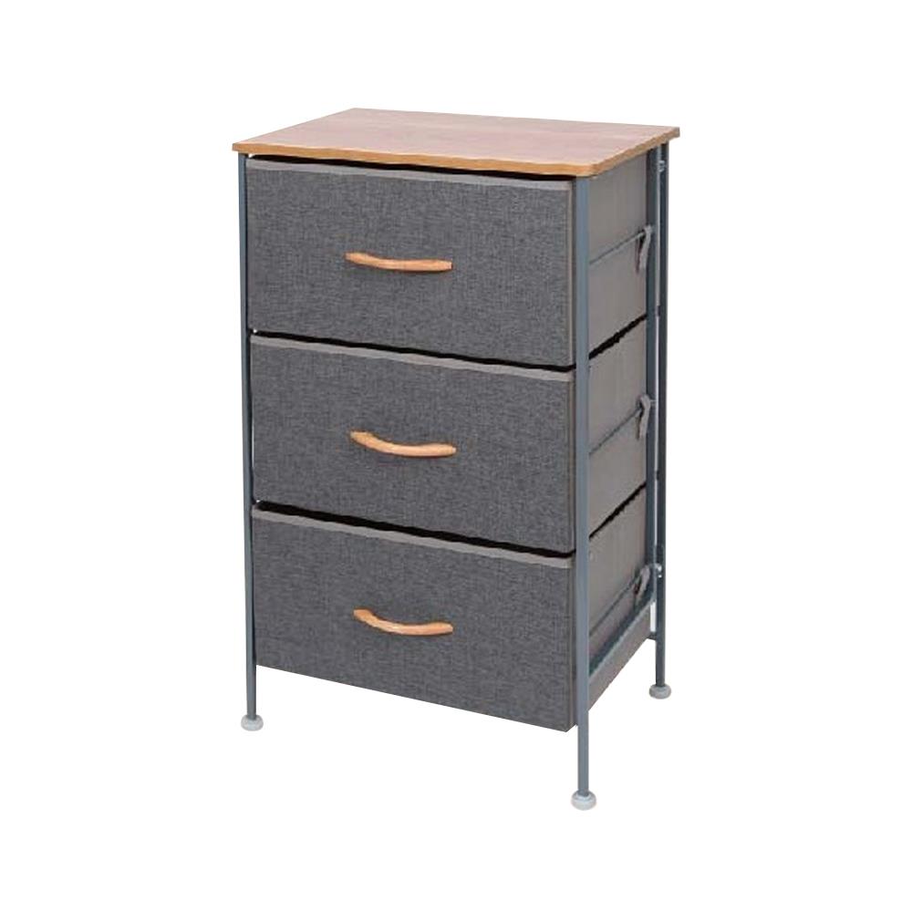 ชั้นลิ้นชักผ้า 3 ชั้น STACKO THYME 45x30x76 ซม. สีเทา