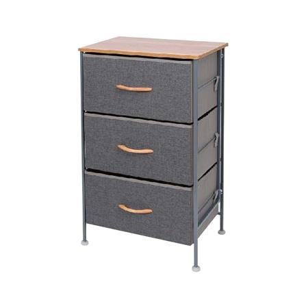 ชั้นลิ้นชักผ้า 3 ชั้น STACKO THYME 45x30x76 ซม. สีเทา_0