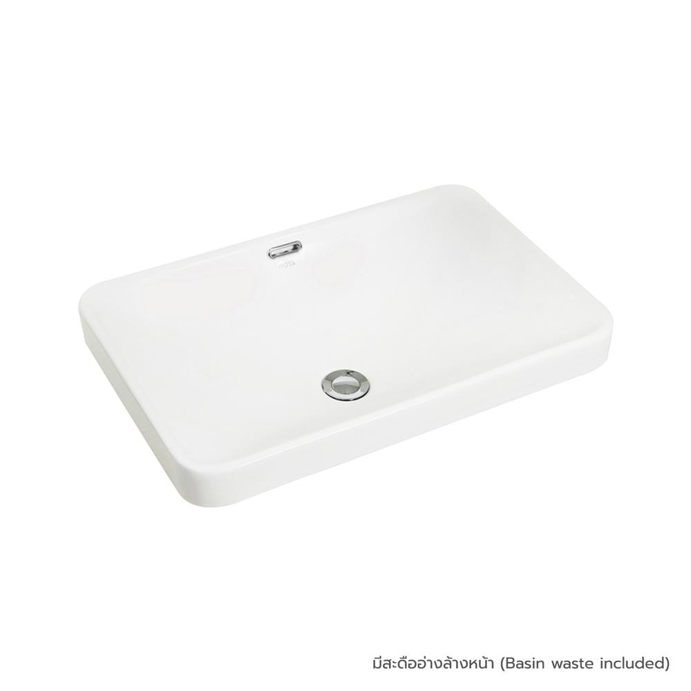 อ่างล้างหน้าฝังบนเคาน์เตอร์ MOYA 209 สีขาว