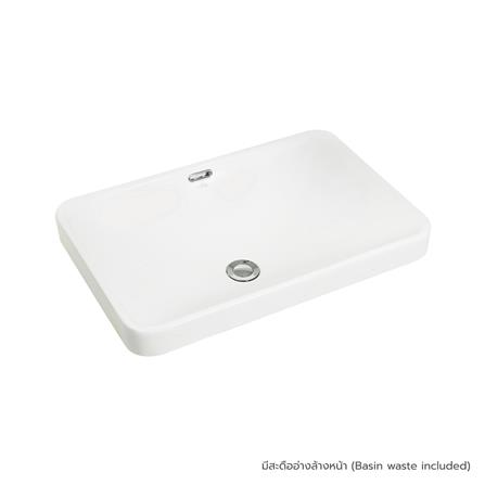 อ่างล้างหน้าฝังบนเคาน์เตอร์ MOYA 209 สีขาว