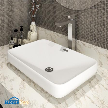 อ่างล้างหน้าฝังบนเคาน์เตอร์ MOYA 209 สีขาว_2