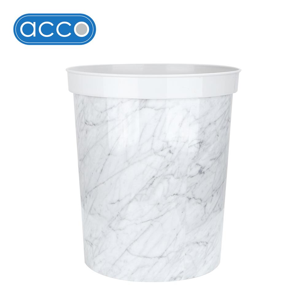 ถังขยะกลม ACCO SNOW MARBLE ขนาด 9L ลายหินอ่อน