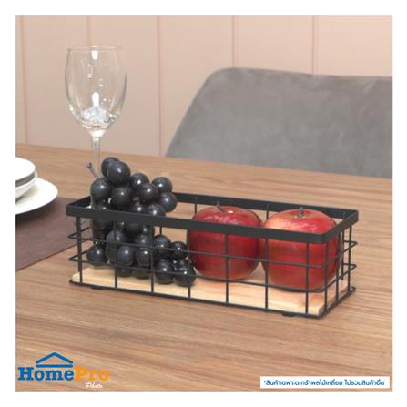 ตะกร้าผลไม้เหลี่ยม LINE YS-50076PP สีดำ_4