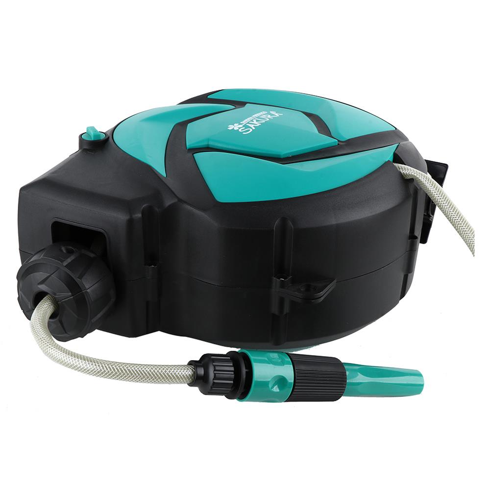 สายยางโรล ติดผนัง+ตั้งพื้น SAKURA DGS1002 1/2 นิ้วx10M ดำ-เขียว