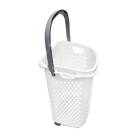 ตะกร้าผ้าล้อลาก PLIM BK-137-3 สีขาว/เทา_3