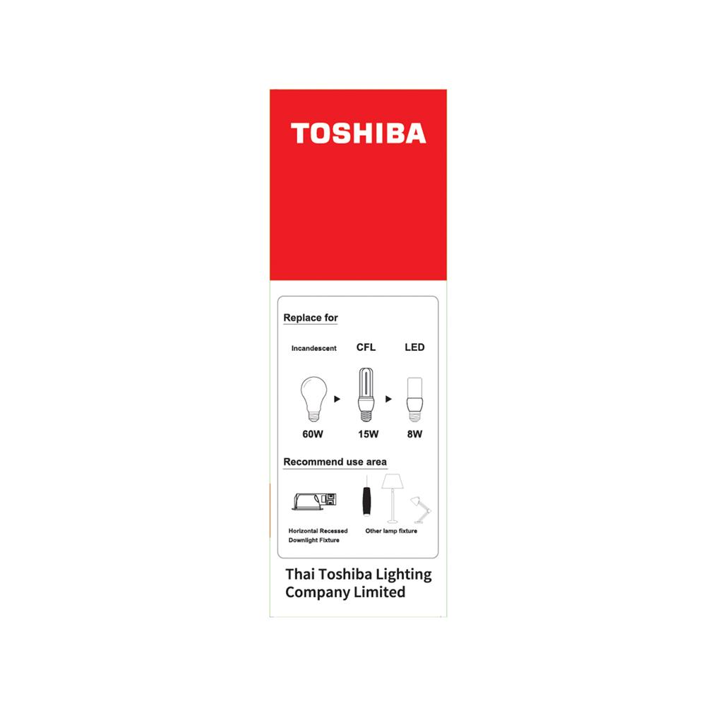 หลอด LED TOSHIBA STICK T7 8 วัตต์ WARM WHITE E27
