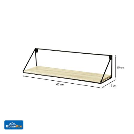 แผ่นชั้นติดผนัง 1 ชั้น STACKO IRIS 60x15x15 ซม. สีเนเชอรัล_6