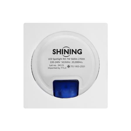 ดาวน์ไลท์ LED SHINING LCSC00727 3 นิ้ว 7 วัตต์ WARM WHITE สีขาว_2