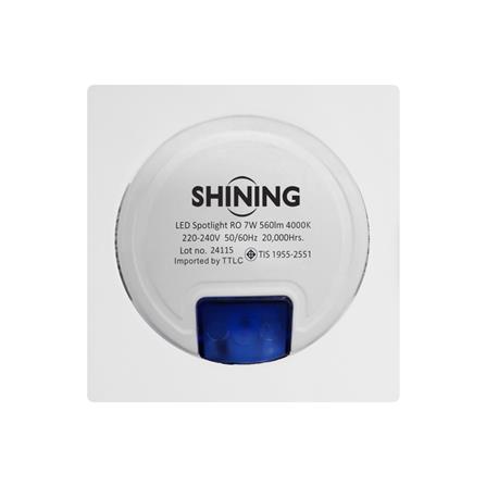 ดาวน์ไลท์ LED SHINING LCSC00740 3 นิ้ว 7 วัตต์ COOL WHITE สีขาว_2