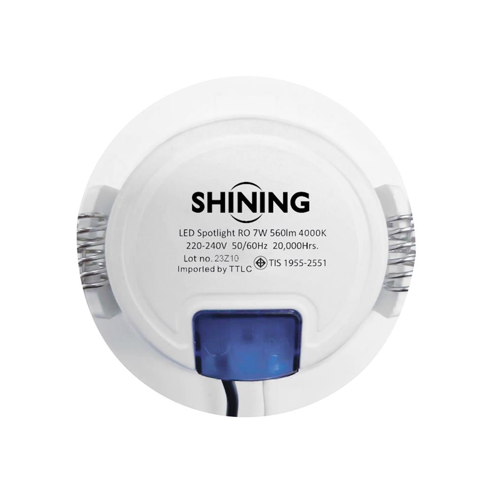 ดาวน์ไลท์ LED SHINING LCSC00740 3 นิ้ว 7 วัตต์ COOL WHITE สีขาว