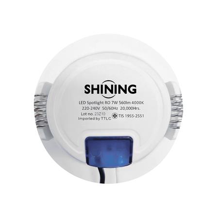 ดาวน์ไลท์ LED SHINING LCSC00740 3 นิ้ว 7 วัตต์ COOL WHITE สีขาว_2