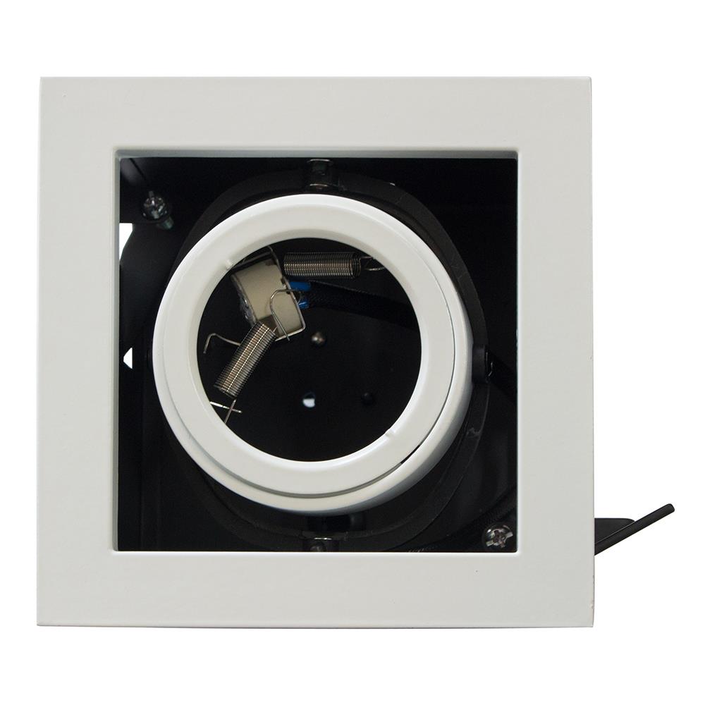 ดาวน์ไลท์ 19-01378 L&E อะลูมิเนียม สีขาว 6 นิ้ว เหลี่ยม