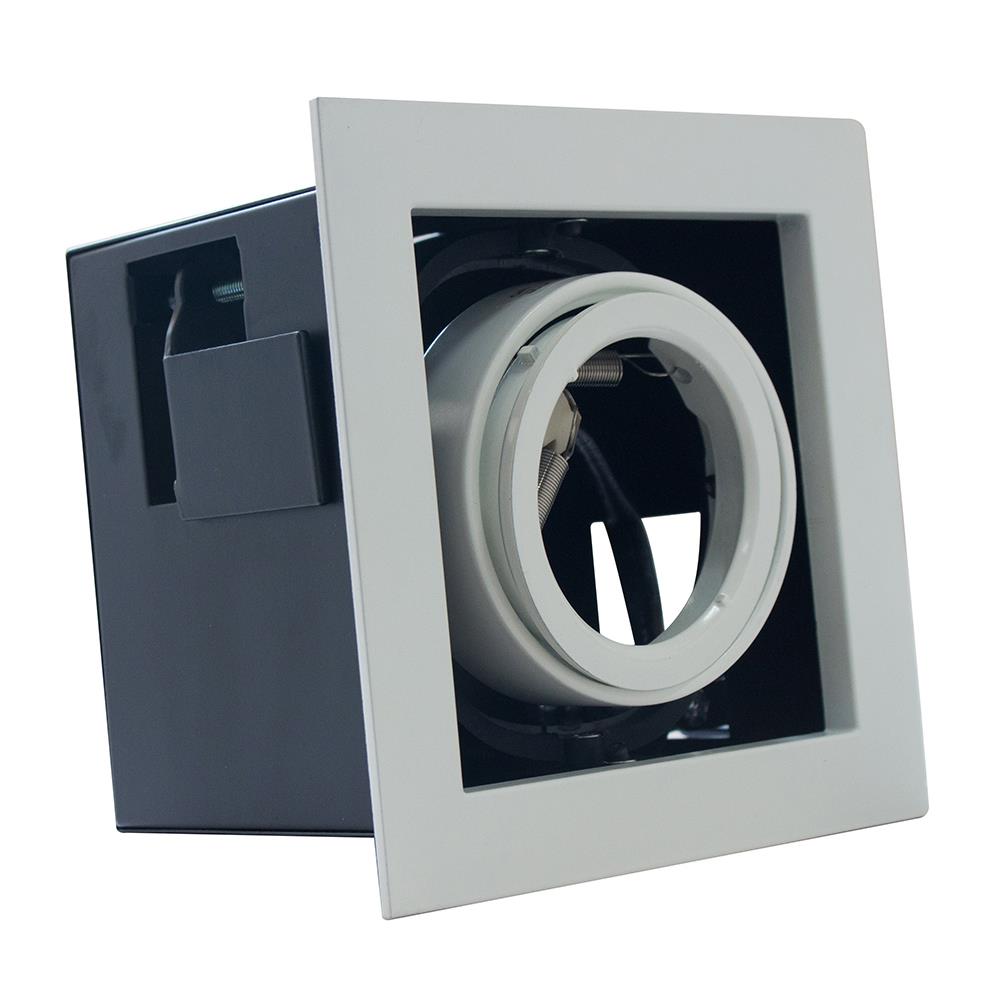 ดาวน์ไลท์ 19-01378 L&E อะลูมิเนียม สีขาว 6 นิ้ว เหลี่ยม