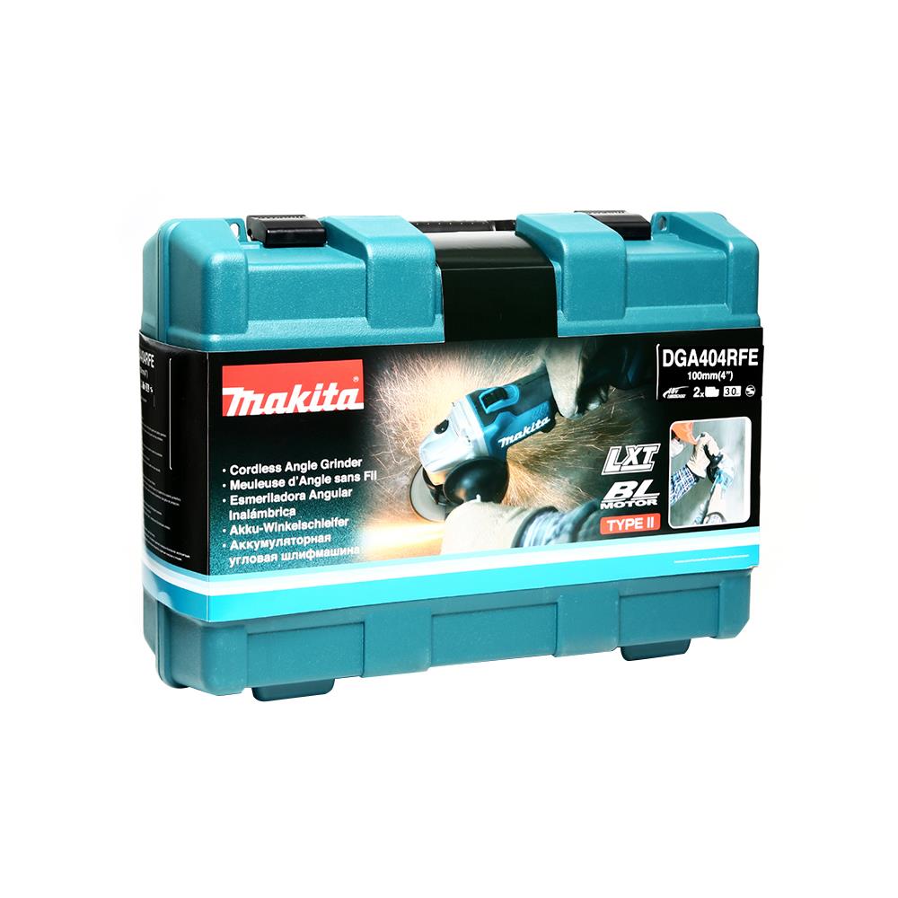 เครื่องเจียรไร้สาย (พร้อมแบตเตอรี่) MAKITA DGA404RFE 4 นิ้ว 18 โวลต์
