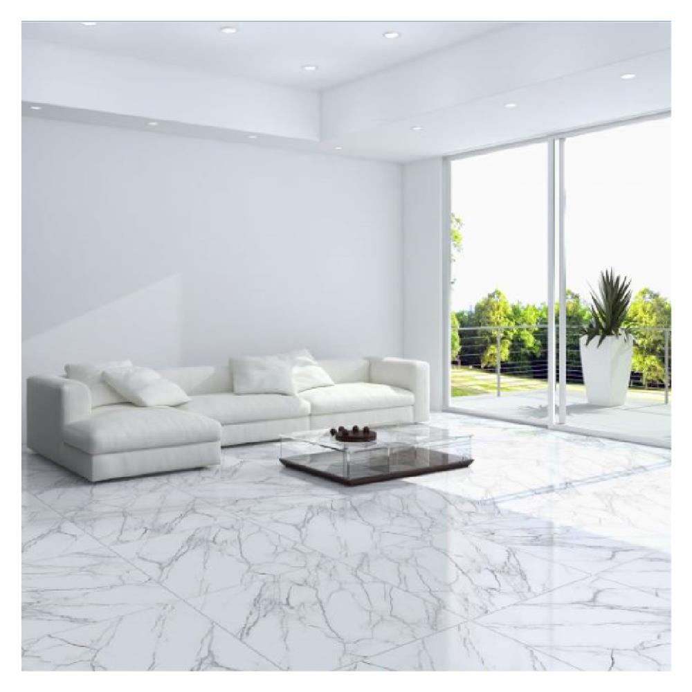 กระเบื้องพื้น 24x24 นิ้ว COTTO สโตน มาร์เบิล ขาว PM 1.44M2