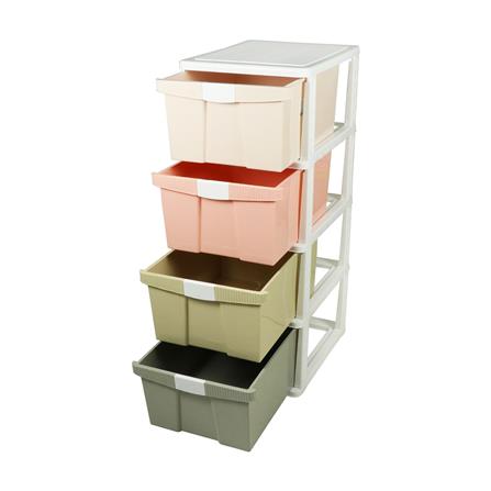 ตู้ลิ้นชัก 4 ชั้น STACKO 1057M4 40X50X104 ซม. สีพาสเทล_2