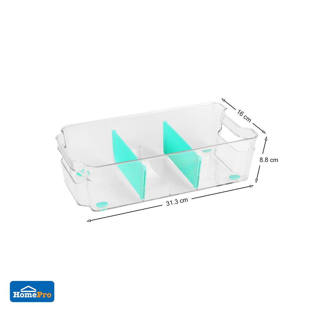 กล่องจัดเก็บในตู้เย็นแบบแบ่งช่องซ้อนได้ S KECH
