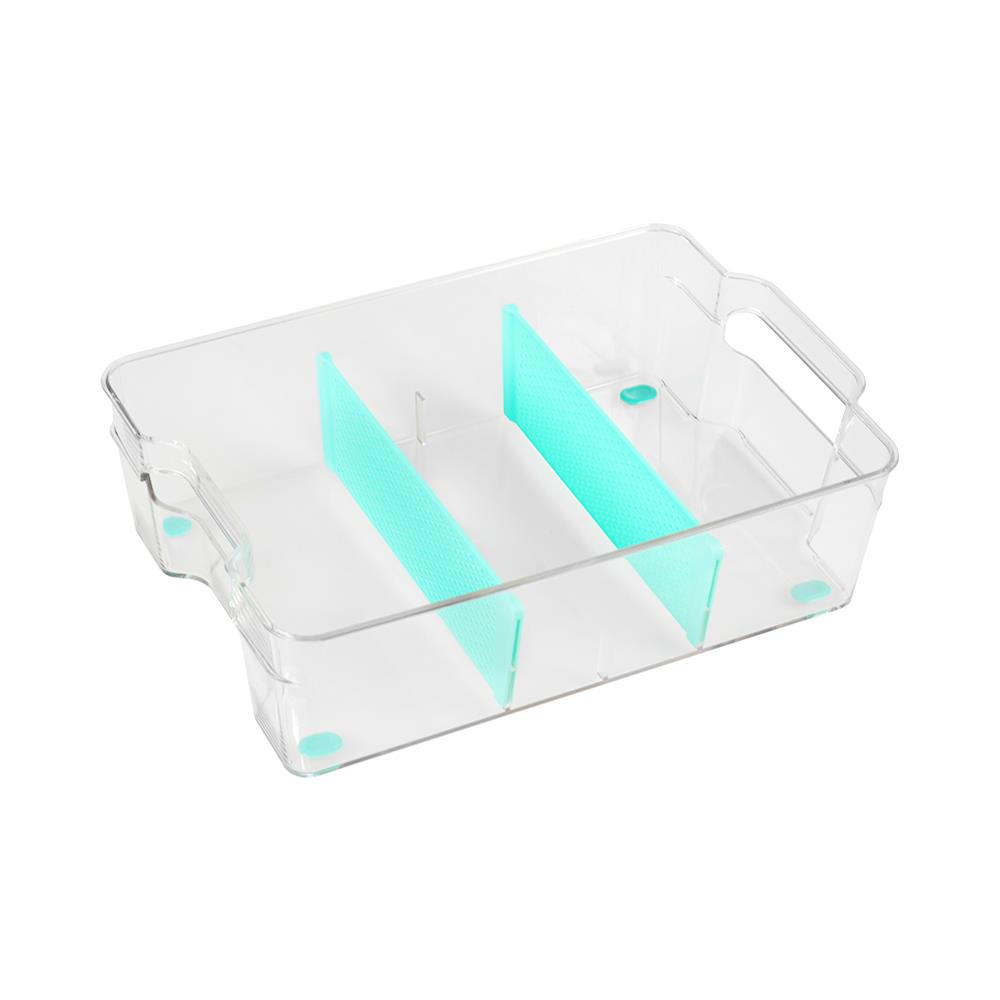 กล่องจัดเก็บในตู้เย็นแบบแบ่งช่องซ้อนได้ L KECH_1